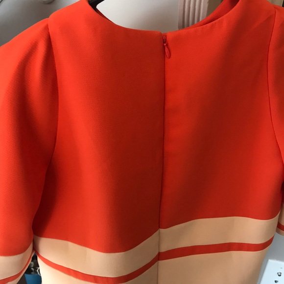 Cameo orange/peach colorblock structured dress - Picture 2 of 2